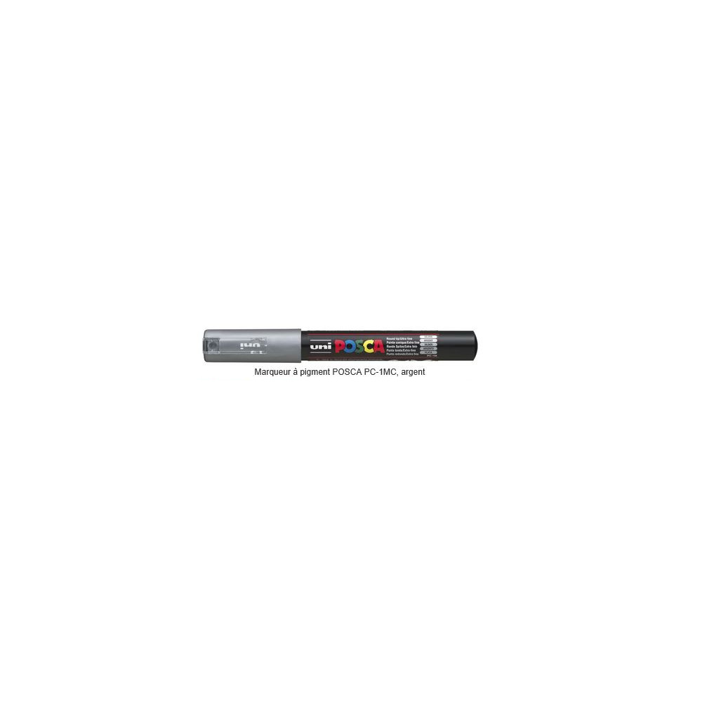 Marqueur gouache POSCA - Ogive 1mm - PC-1MC ARGENT