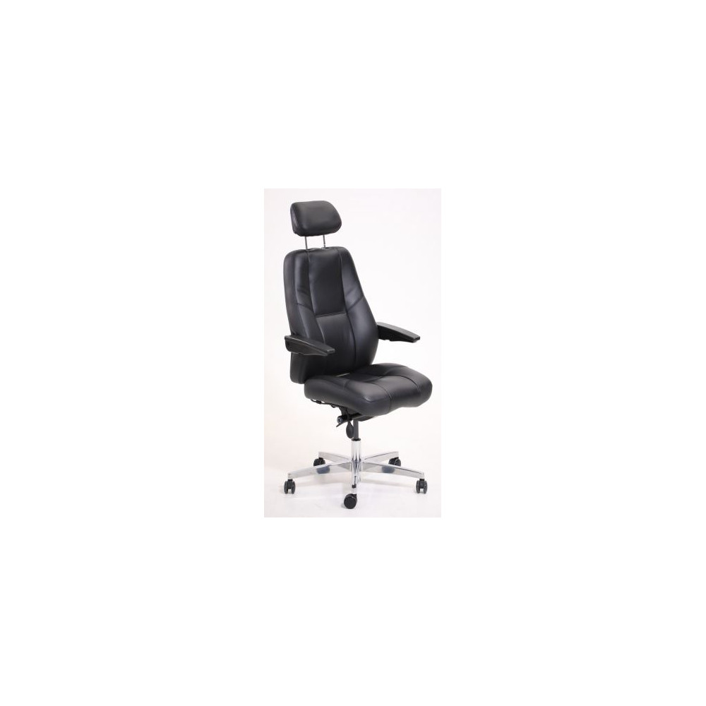 Fauteuil Opérateur WHALE  / Tissu - Coloris Noir - Charge 150 Kgs Max
