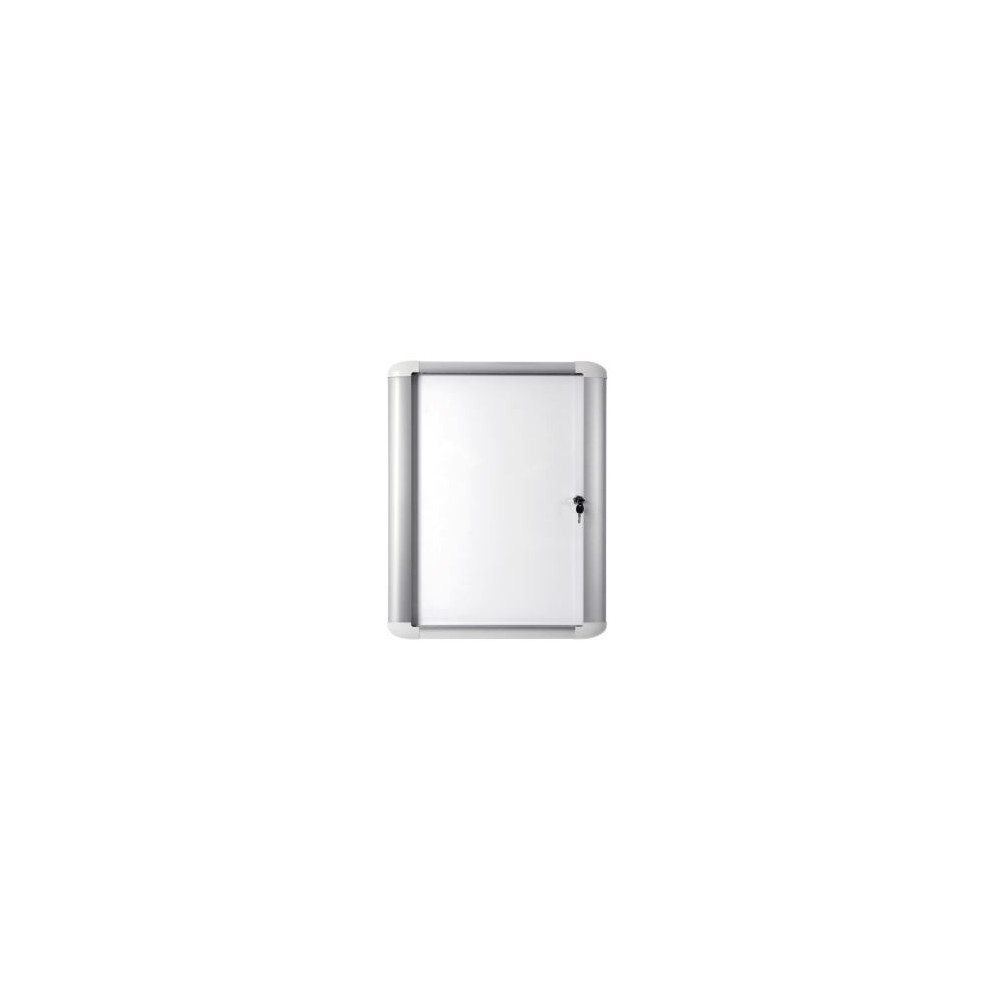 Vitrine extér. fond Magnét -Vitre L70xH80cm (6 A4) Porte bat+Serrure 