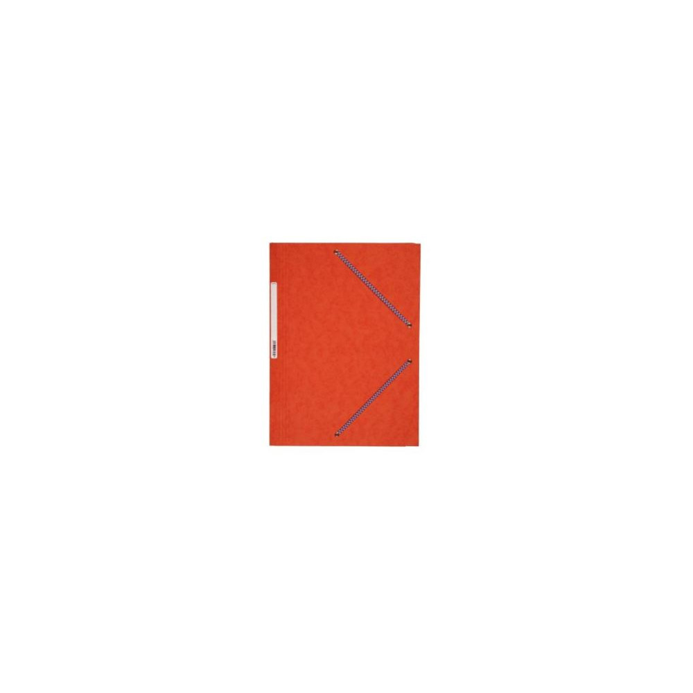 Chemise Elastiques 3 rabats A4 Carte lustrée ORANGE  //