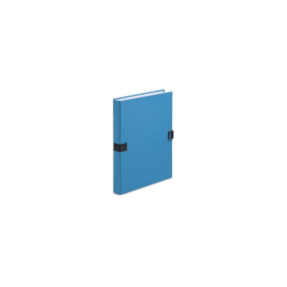 Chemise ext. CARTON  sangle métal EXACOMPTA 24x32cm BLEU CLAI - Z