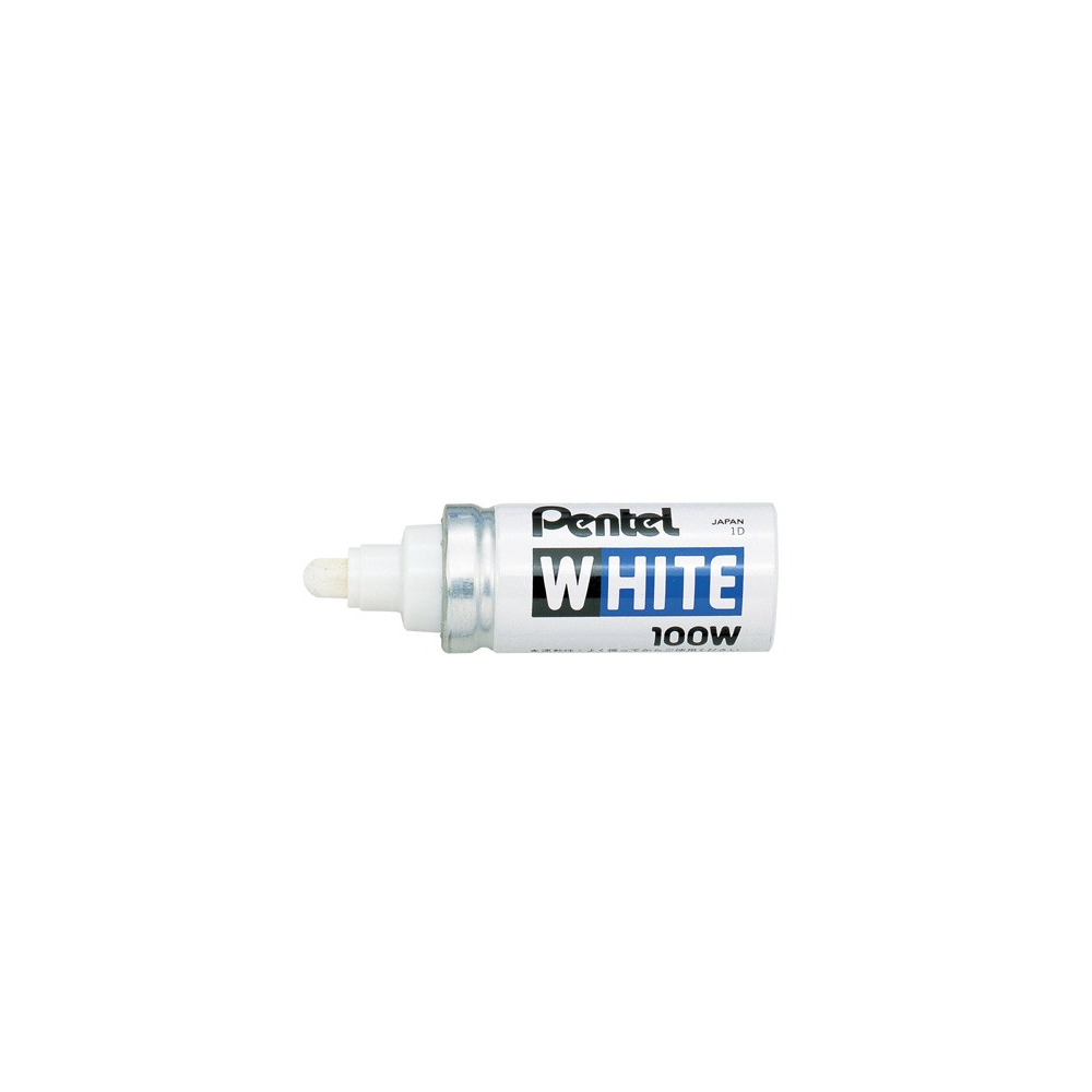 Marqueur perm. PENTEL - Industrie tous supports- Pte moy. -BLANC //