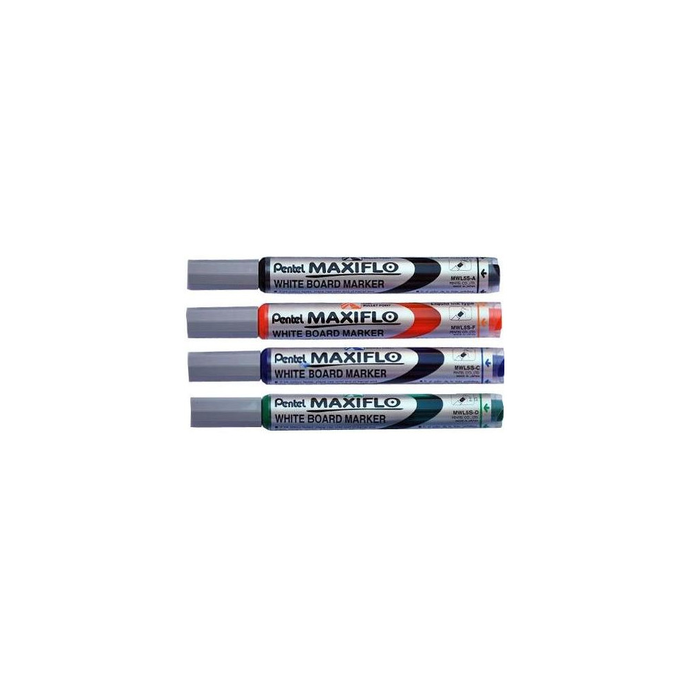 Marqueur effaç. PENTEL MAXIFLO MWL6S-4  Biseau 2 à 4.5mm - 4 COUL //