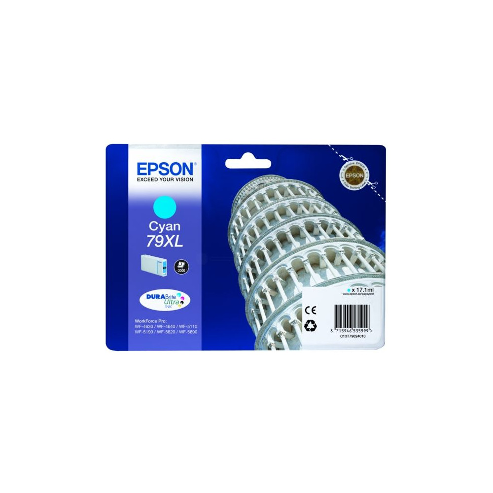 Cart EPSON - 79XL - T7902 - Pise - Cyan WF-4xxxx/5xxx - (2000p) - Z