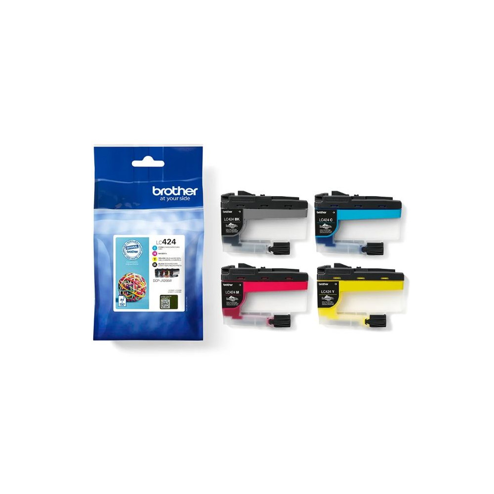 Cart BROTHER - LC424VAL - 4 couleurs pour DCP-J1200WE