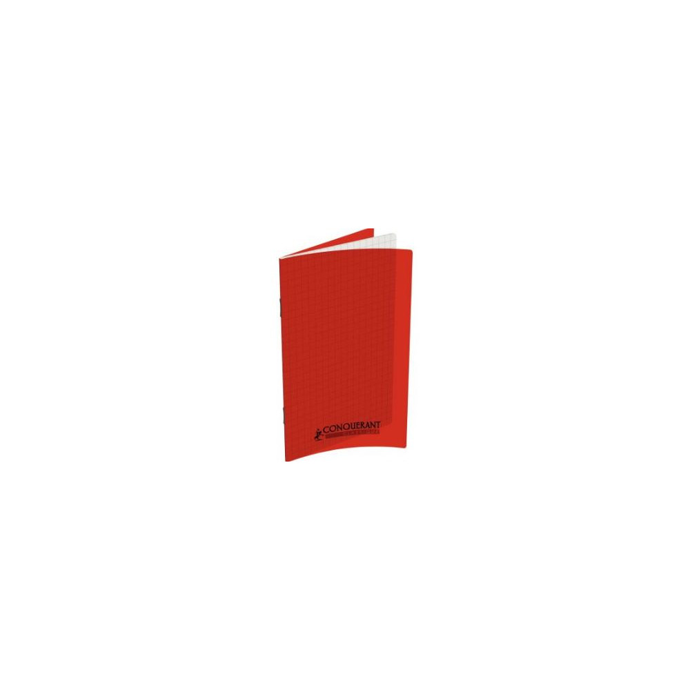 Carnet 9x14cm 5 x 5 96 p Piqûre 90g Polypro ROUGE //