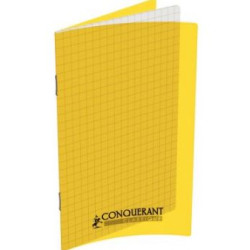 Carnet 11x17cm 5 x 5 96p Piqûre 90g  Polypro JAUNE
