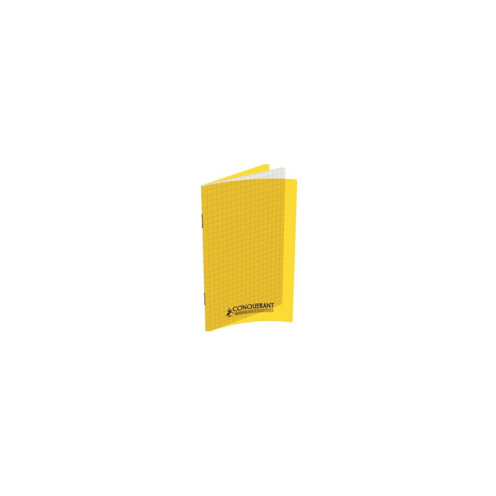 Carnet 11x17cm 5 x 5 96p Piqûre 90g  Polypro JAUNE