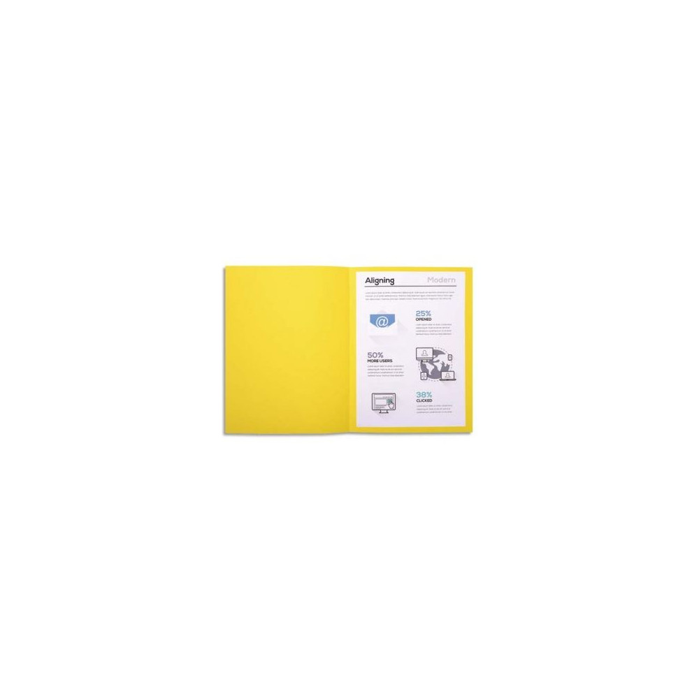 Chemise 24 x 32cm 220g par 100 JAUNE CANARI Pastel //