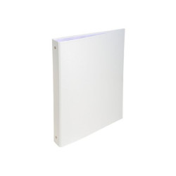 Classeur 4 anneaux A4 - PVC Rembordé :40mm BLANC  - EXACOMPTA
