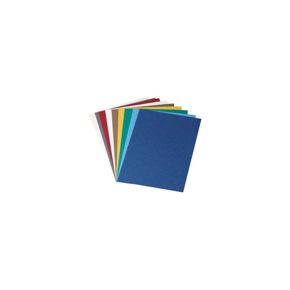 Couverture carton Grain Cuir - A4 - Paquet de 100 - BLEU //