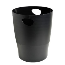 Corbeille papier en plastique plein MULTIFORM 15 L - NOIR //