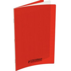 Cahier 24x32cm Séyès 96 p Piqûre 90g Polypro ROUGE //