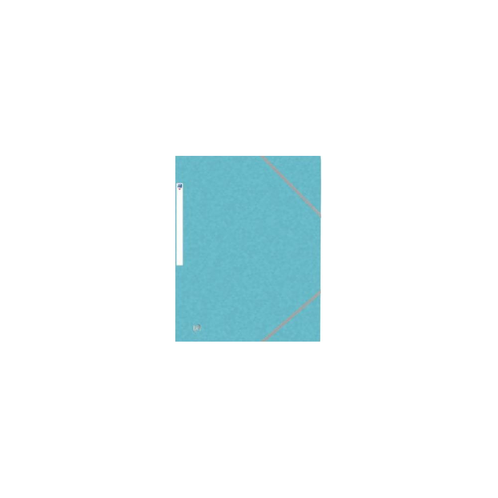 Chemise Elastiques 3 rabats A4 Carte lustrée BLEU TURQUOISE //