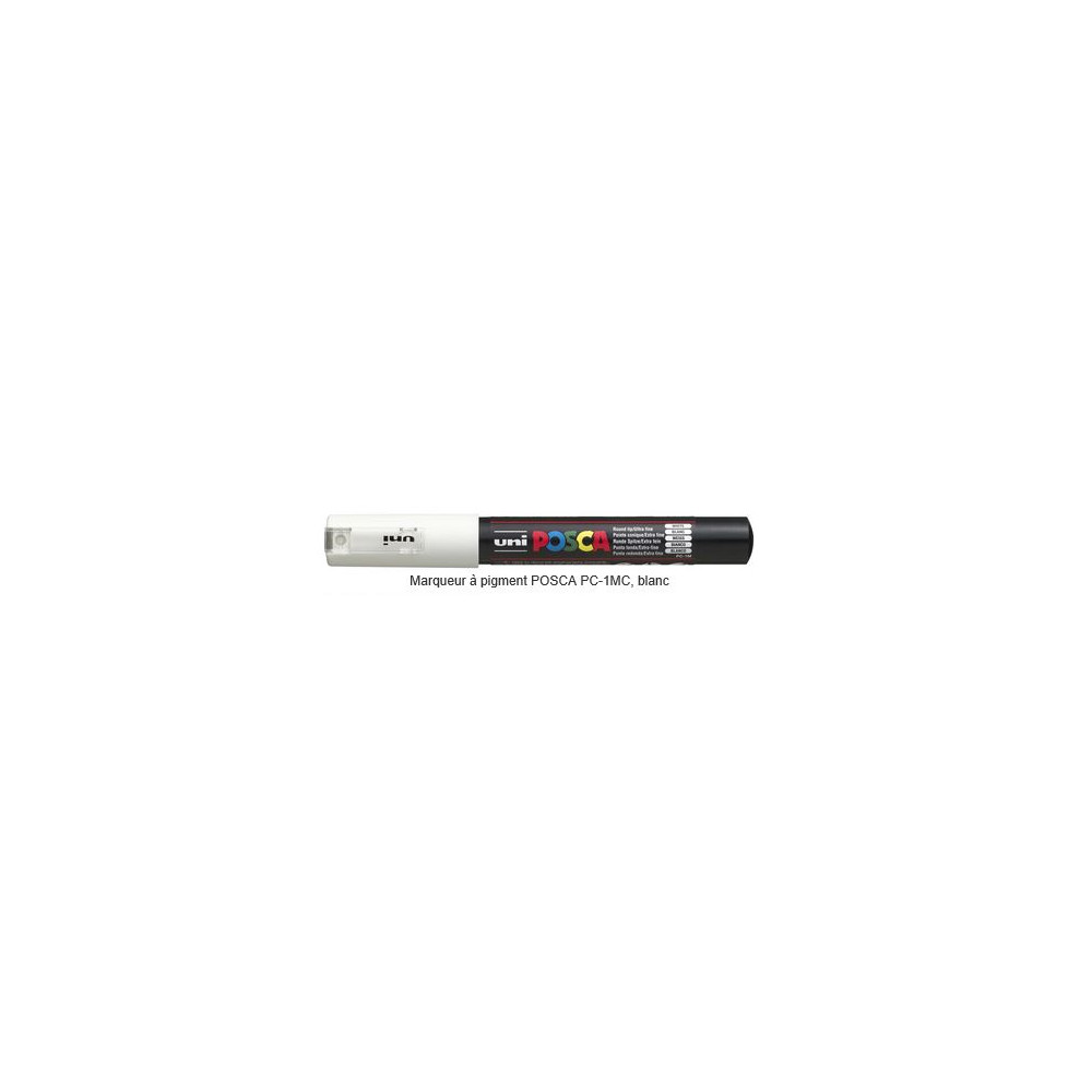 Marqueur gouache POSCA - Ogive 1mm - PC-1MC BLANC //