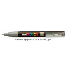 Marqueur gouache POSCA - Ogive 1mm - PC-1MC GRIS