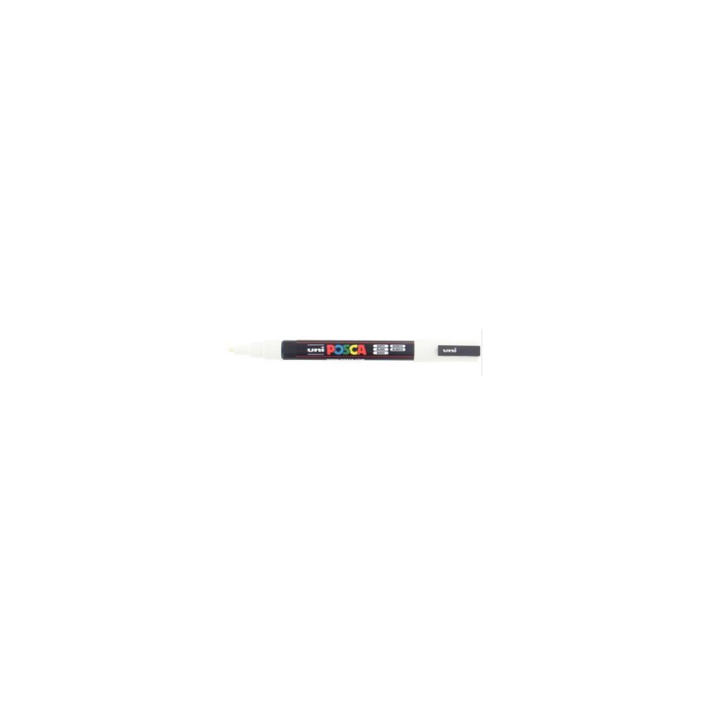Marqueur gouache POSCA - Ogive fine 0.9 à 1.5 mm - PC-3M BLANC //