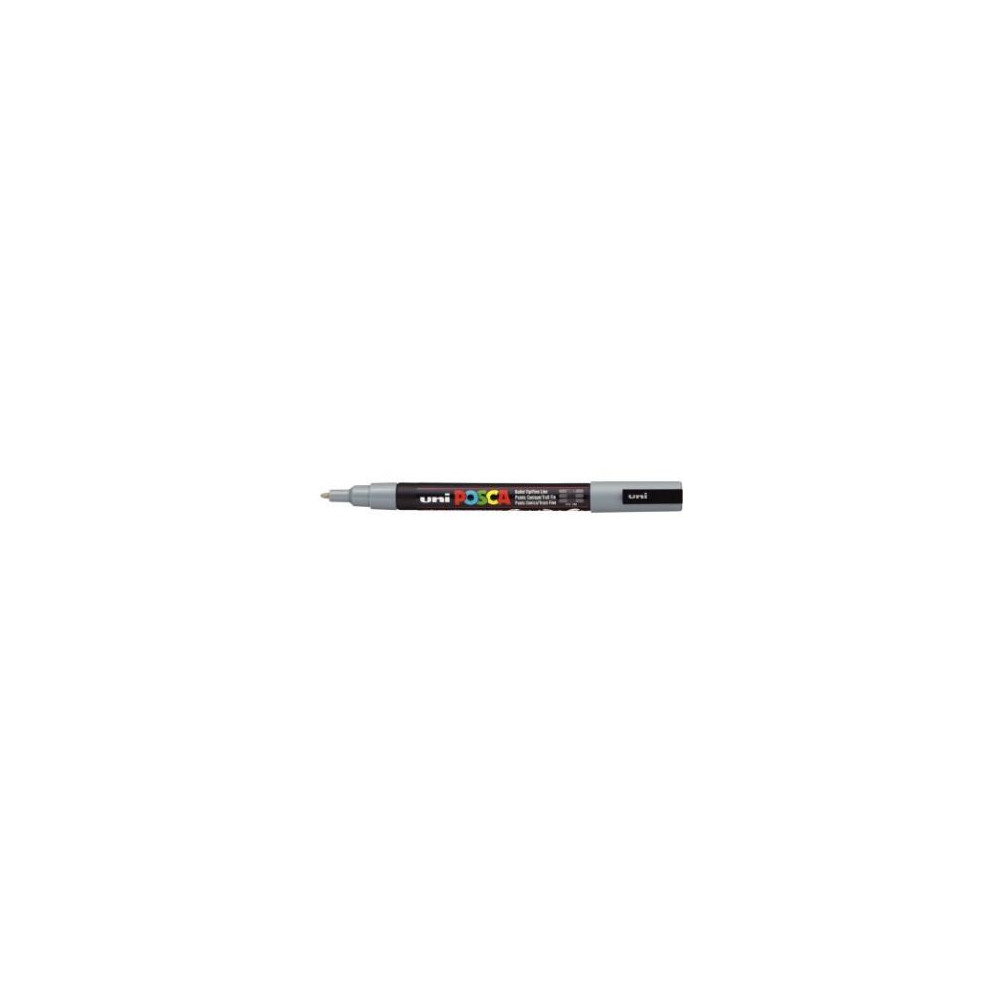 Marqueur gouache POSCA - Ogive fine 0.9 à 1.5 mm - PC-3M GRIS