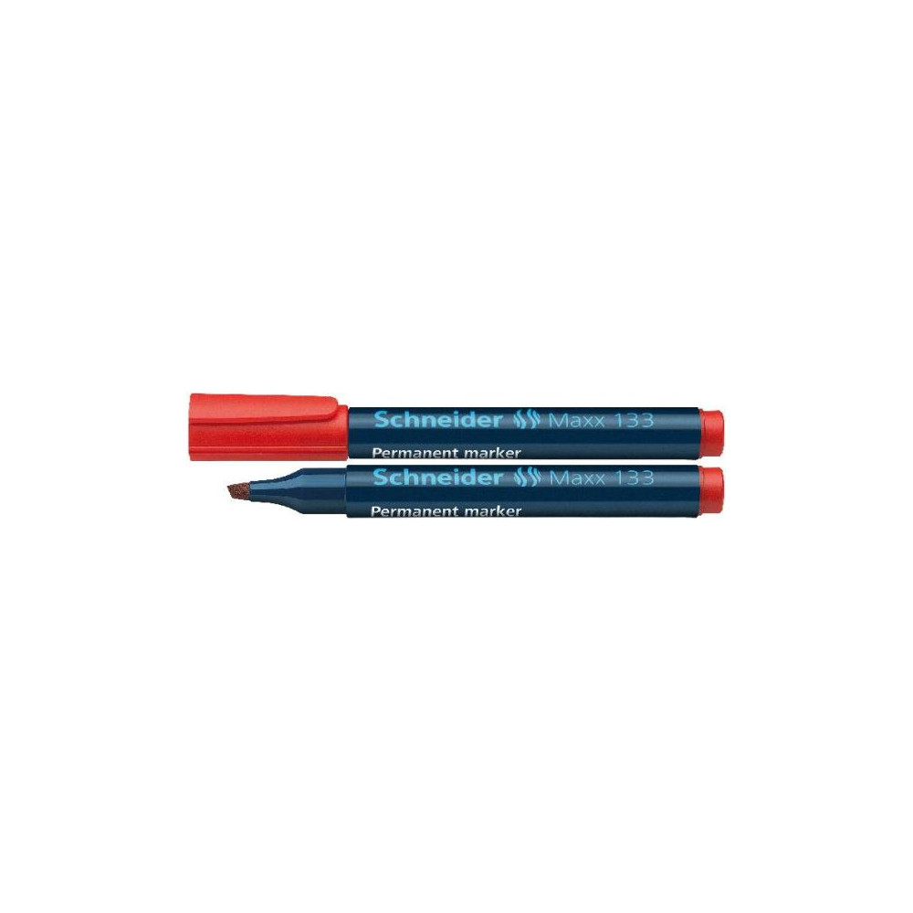 Marqueur perm. SCHNEIDER Maxx 133 - Biseau. 1 à 4mm - ROUGE //
