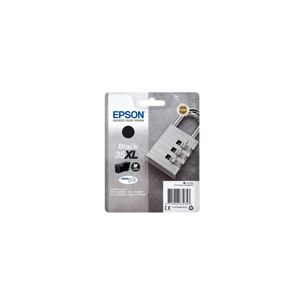 Cart EPSON - N°35XL - Cadenas - Noir - WF-4720/25/30/40 - Z