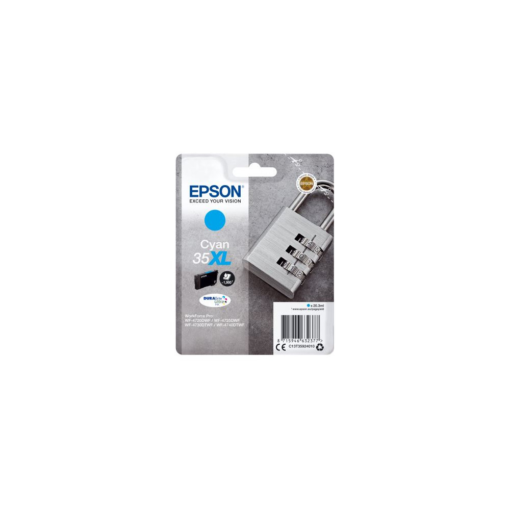 Cart EPSON - N°35XL - Cadenas - Cyan - WF-4720/25/30/40 - Z