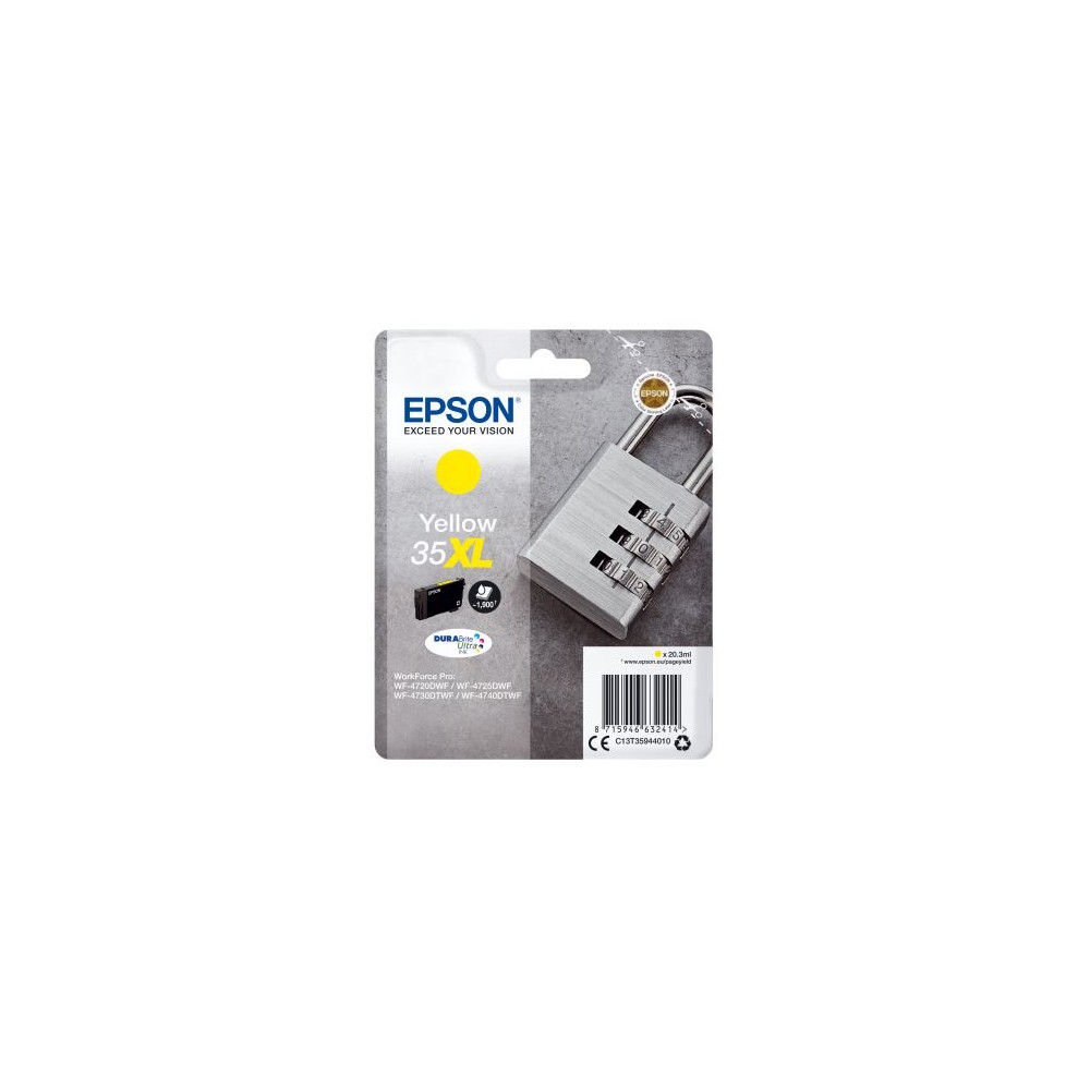 Cart EPSON - N°35XL - Cadenas - Jaune - WF-4720/25/30/40 - Z