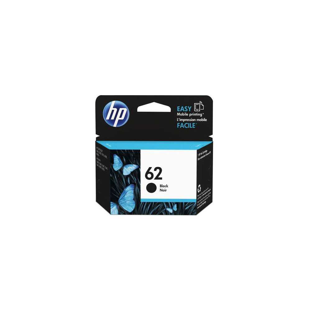 Cart HP N°62 Noir - C2P04AE Envy 56XX/7640 Officejet 57XX/8040 **