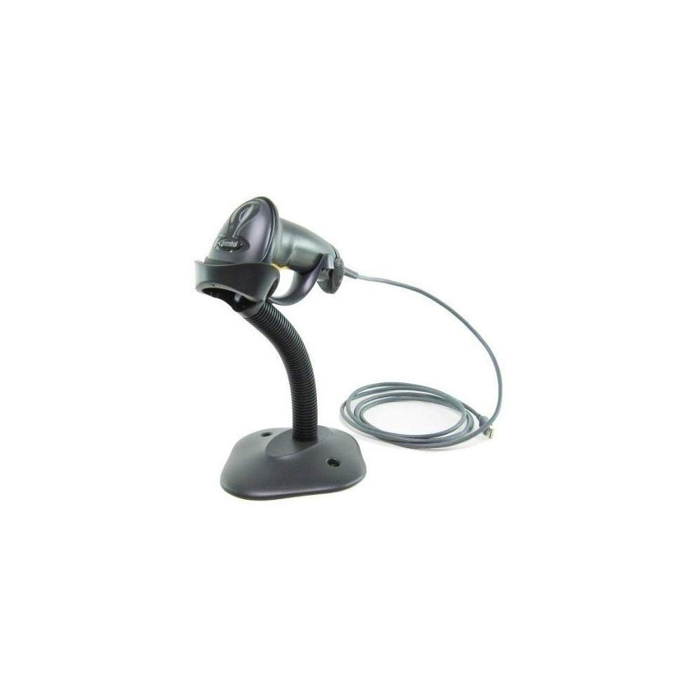 Lecteur laser ZEBRA LS2208 noir, USB + Stand main libre //
