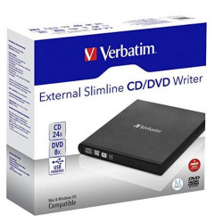Graveur de DVD±RW externe slim USB Verbatim noir **