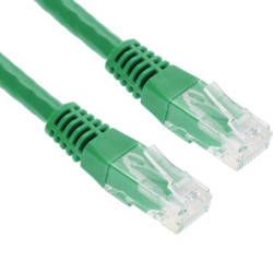 Cordon patch blindé Cat.6 F/UTP, RJ45  cuivre 250Mhz - VERT 10m //
