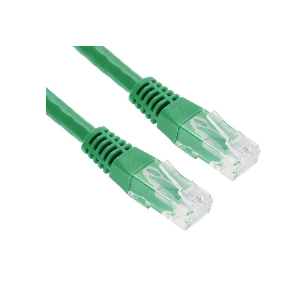 Cordon patch blindé Cat.6 F/UTP, RJ45 cuivre 250Mhz - VERT  3m //