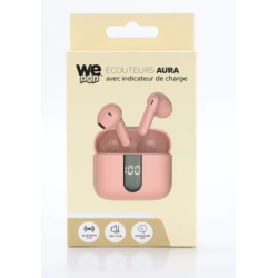 Ecouteurs sans fils WE bluetooth rose //