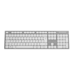 Clavier sans fil rechargeable  bluetooth - USB-A - gris/blanc **