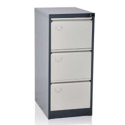 Meuble à dossiers susp. 3 tiroirs - H103 x L46 x P62 cm - Gris clair