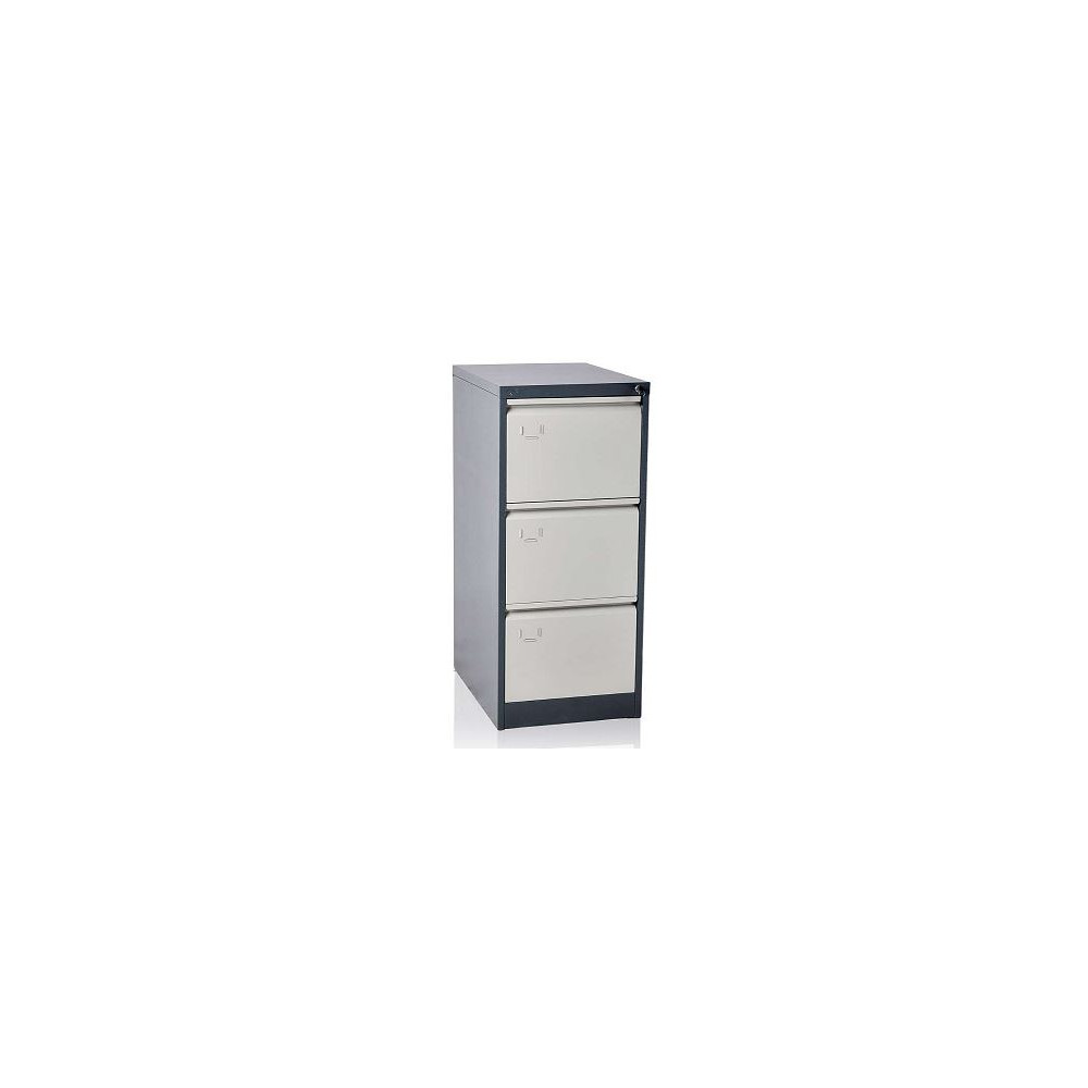 Meuble à dossiers susp. 3 tiroirs - H103 x L46 x P62 cm - Gris clair
