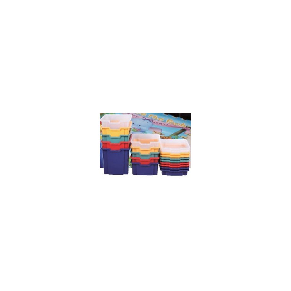Bac de rangement en plastique - 41 x 31 x 7.5 cm - ROUGE