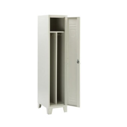 Vestiaire industrie salissante 180x40x50 sur pieds, Coloris Gris