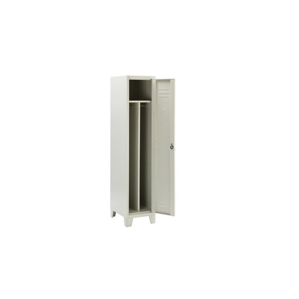 Vestiaire industrie salissante 180x40x50 sur pieds, Coloris Gris