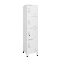 Vestiaire 4 cases 180x30x50 sur pieds, Coloris Gris