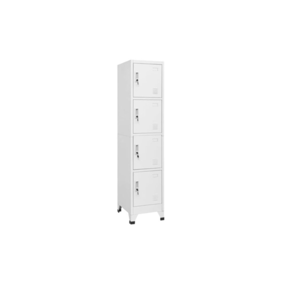 Vestiaire 4 cases 180x30x50 sur pieds, Coloris Gris