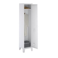 Vestiaire industrie propre 180x30x50 sur pieds - Coloris Gris