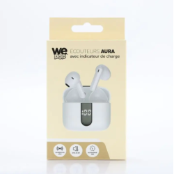 Ecouteurs sans fils WE bluetooth blanc //