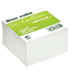 Bloc Cube de papier blanc recyclé - 800 feuilles //