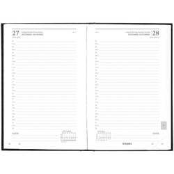 Agenda journalier 1 jour / 1 page - 14 x 21cm - NOIR -2026