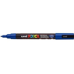 Marqueur gouache POSCA - Ogive fine 0.9 à 1.5 mm PC-3M BLEU FONCE