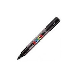 Marqueur gouache POSCA - Ogive 2.5mm - PC-5M NOIR //