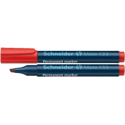 Marqueur perm. SCHNEIDER Maxx 133 - Biseau. 1 à 4mm - ROUGE //
