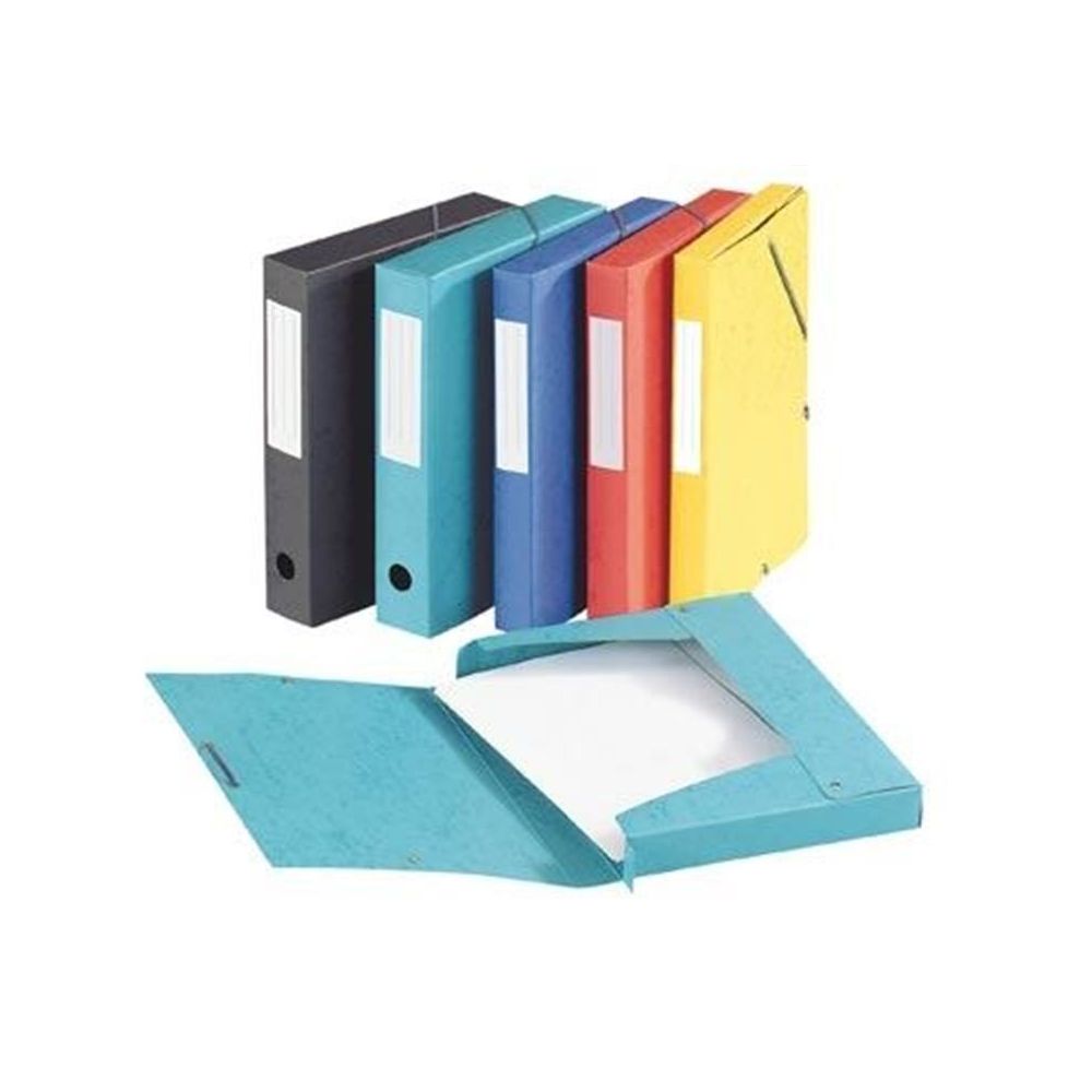Boite classement Carton - Elast. 24x32cm Dos 25mm ELBA - ROUGE