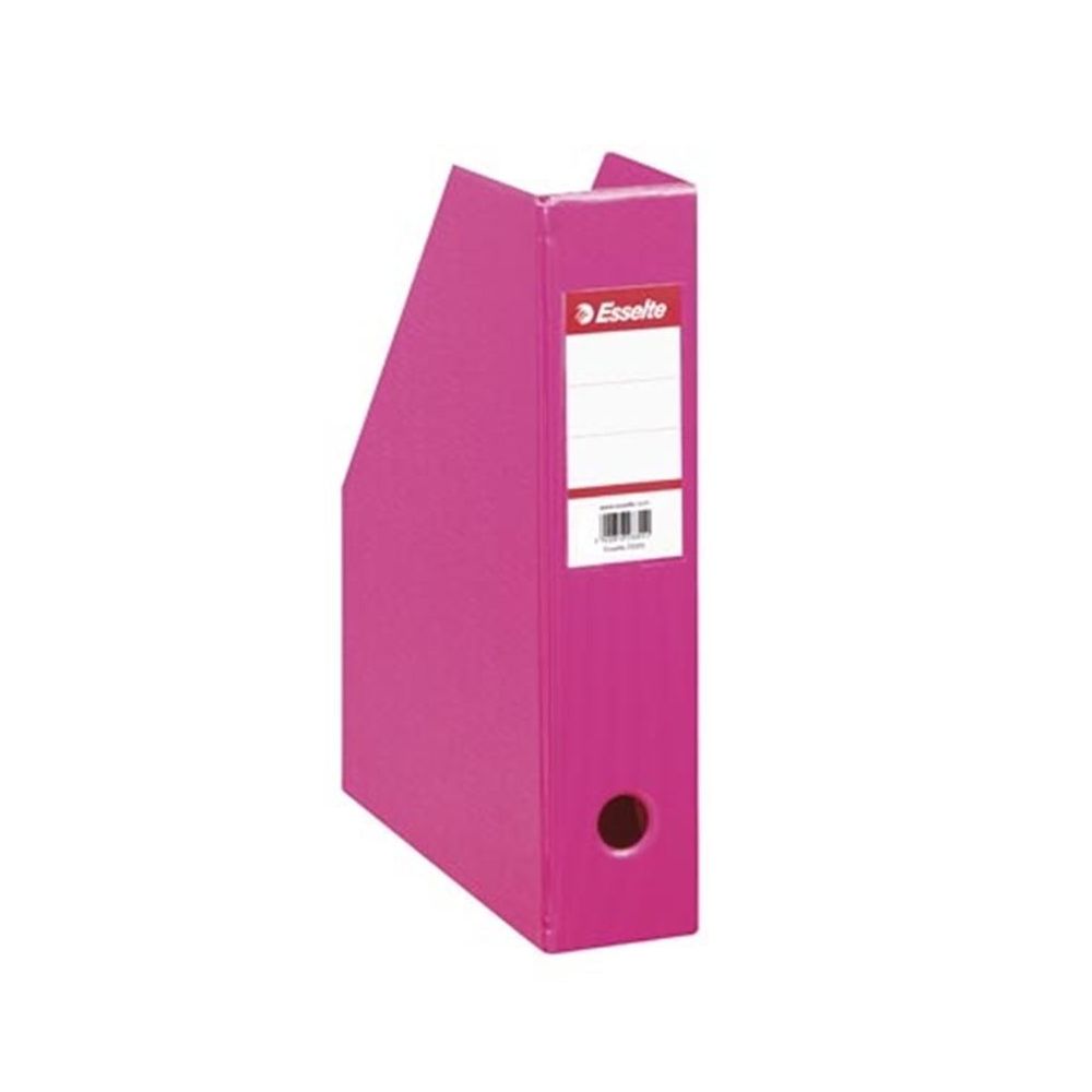Porte revues PVC - Dos: 07cm Pan coupé - FUSCHIA - ESSELTE