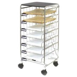 Desserte Courrier ALBA Mobile Cordless - 7 tiroirs - 4 roulettes